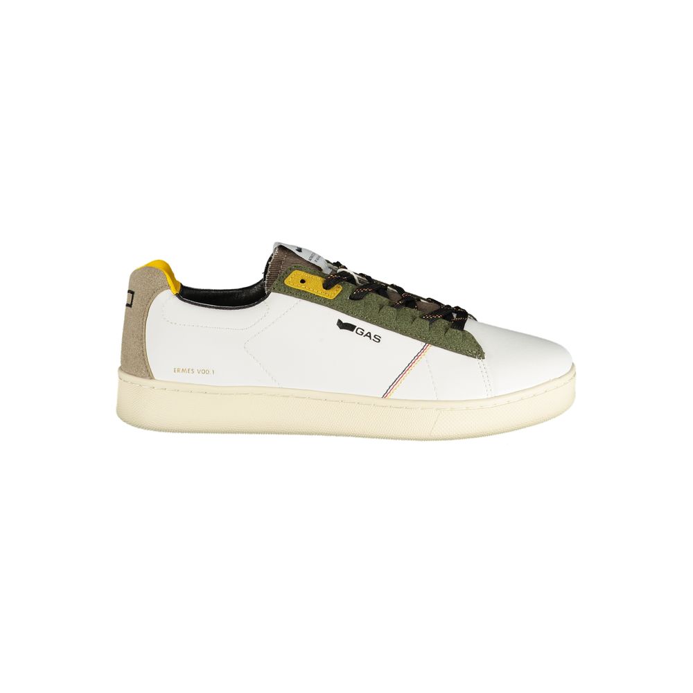 Gas White Polyester Men Sneaker