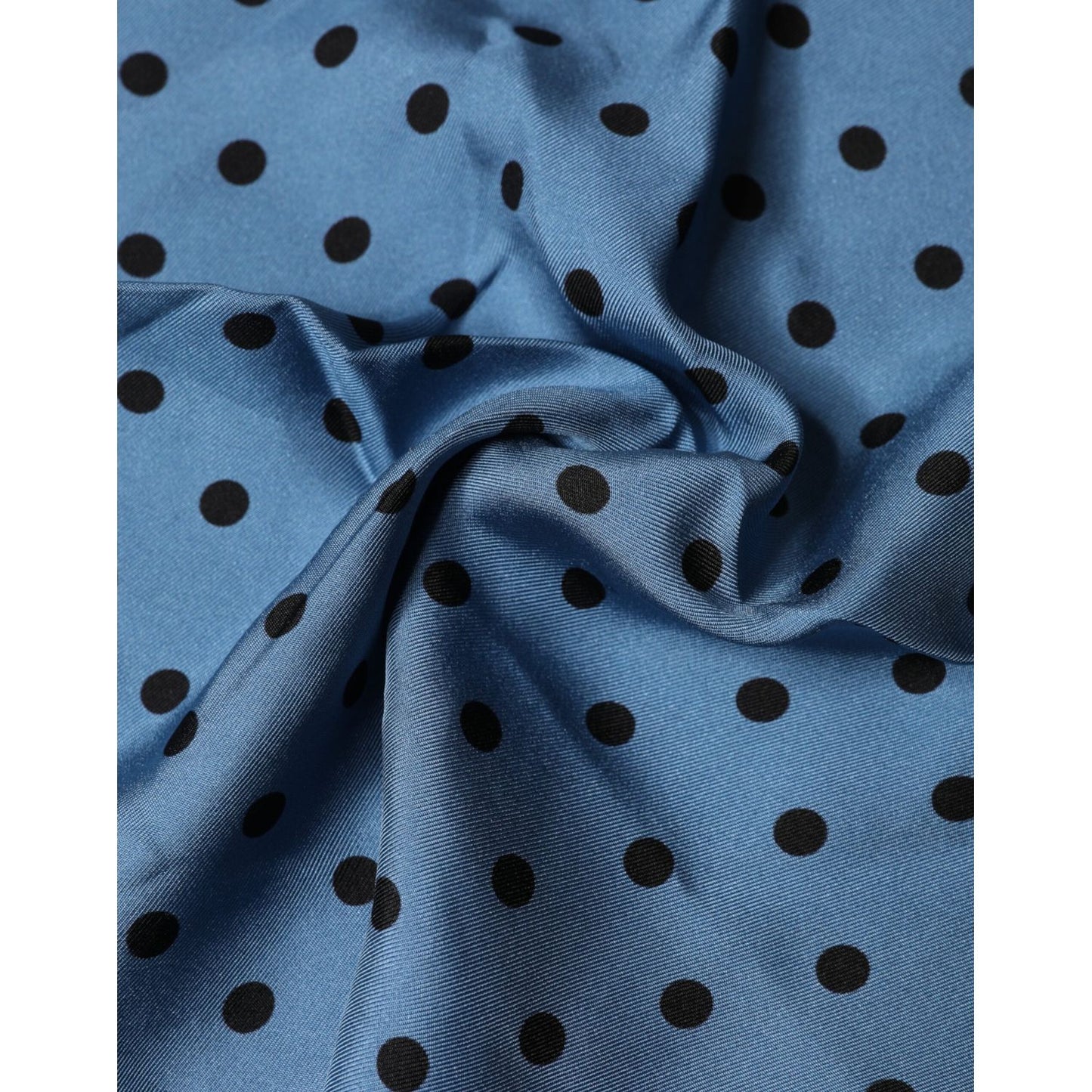 Dolce & Gabbana Blue Polka Dot Square Handkerchief Scarf