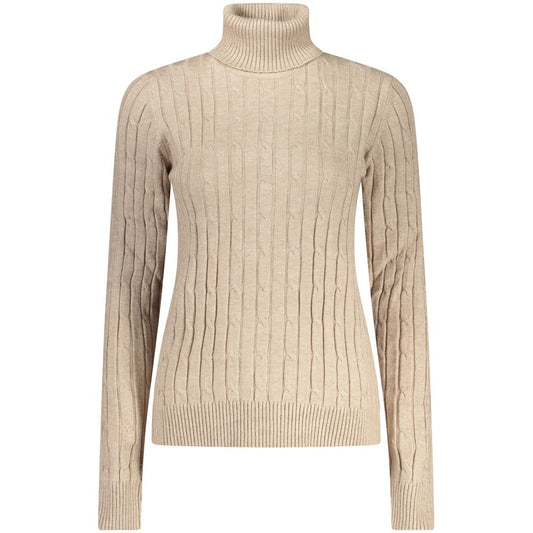 Norway 1963 Beige Viscosa Women Sweater 1728,67403481248,Beige,Clothing,New with tags,Norway 1963,Sweaters - Clothing,Turtlenecks - Sweaters - Clothing,Women,XL