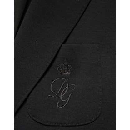 Dolce & Gabbana Black Wool Single Breasted 2 Button Blazer