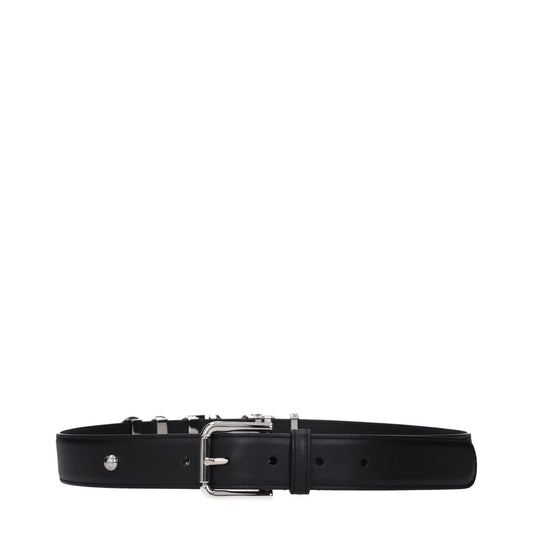 Dolce & Gabbana Black Leather Regular Belt 1728,75 cm / 30 Inches,75667636384,80 cm / 32 Inches,85 cm / 34 Inches,90 cm / 36 Inches,Accessories,Belts - Accessories,Black,Dolce & Gabbana,New with tags,Regular Belts - Belts - Accessories,Women