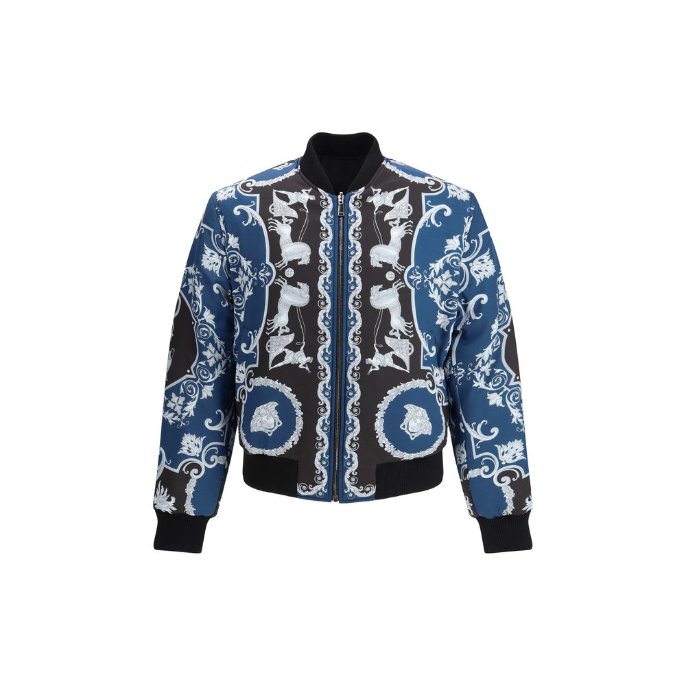 Versace Black Polyamide Bomber