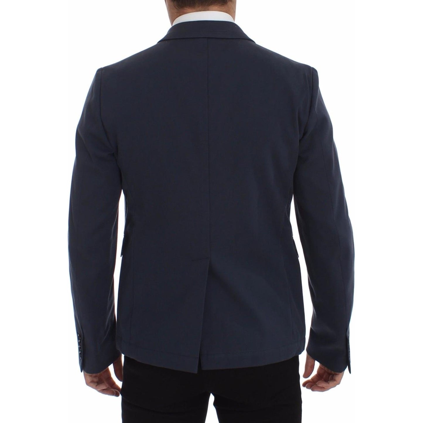 Dolce & Gabbana Elegant Blue Cotton Stretch Blazer Jacket Dolce & Gabbana