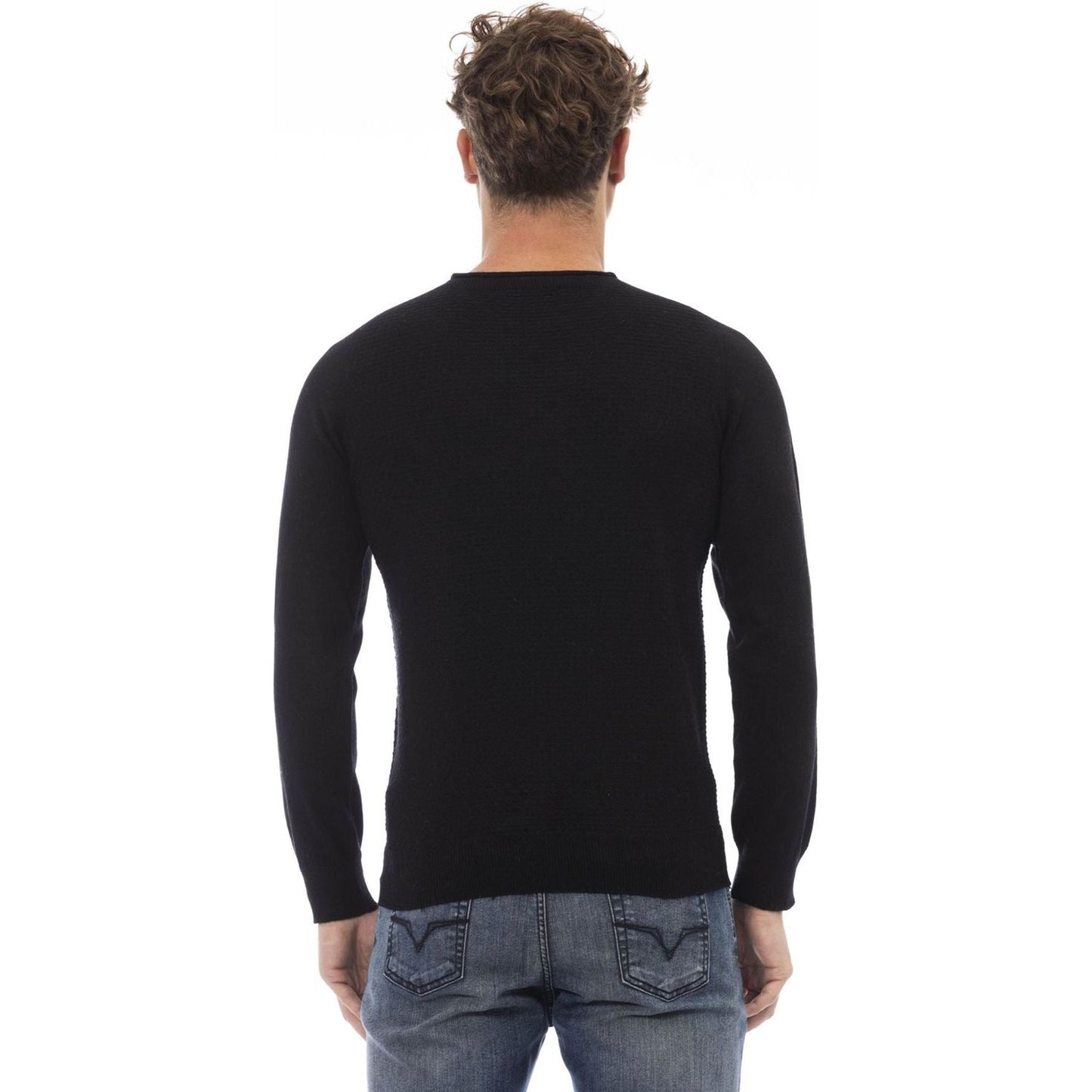 Alpha Studio Sweaters Alpha Studio,AU005C_9000NERO,Black,Category-Clothing,Clothing,Gender-Men,Made in Italy,Men,Men > Clothing,Men > Clothing > Topwear,Subcategory-Sweaters,Subcategory-Sweatshirts,Subcategory-Tops,Sweaters,Sweaters - Men - Clothing,women