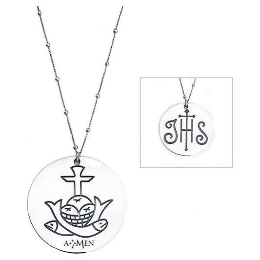 AMEN Mod. IHS - PANI&PESCI GRANDE 55mm DESIGNER FASHION JEWELLERY