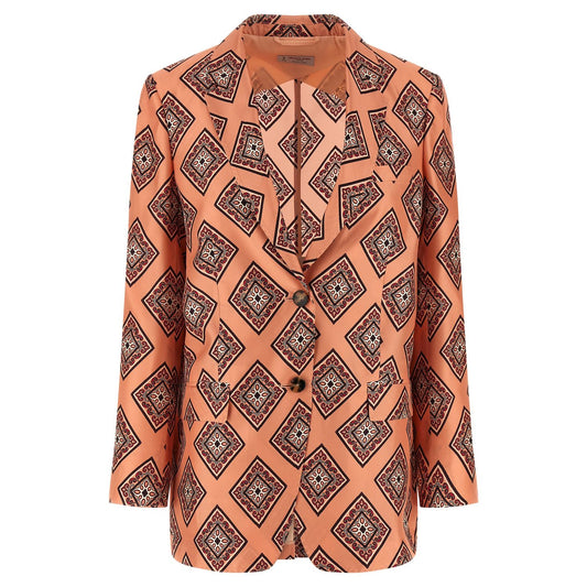Alberto Biani Multicolor Silk Blazer