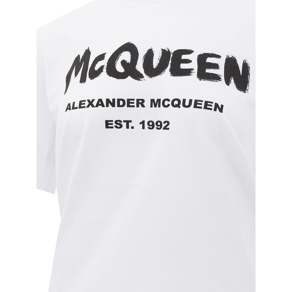 Alexander McQueen White Cotton T-Shirt Alexander McQueen