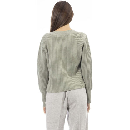 Alpha Studio Sweaters AD8120A_5122SALICE,Alpha Studio,Category-Clothing,Clothing,Gender-Women,Green,Made in Italy,Subcategory-Sweaters,Subcategory-Sweatshirts,Subcategory-Tops,Sweaters,Sweaters - Women - Clothing,true,Women,Women > Clothing,Women > Clothi