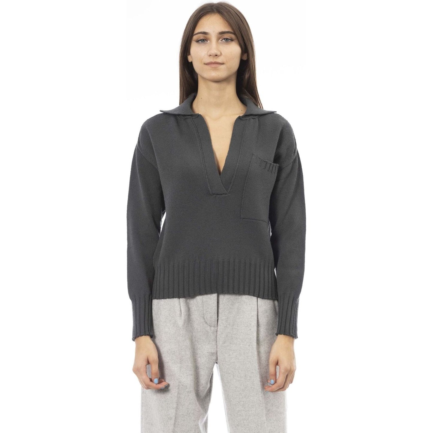Alpha Studio Sweaters AD8362BE_9002MUSCHIO,Alpha Studio,Cardigans - Women - Clothing,Category-Clothing,Clothing,Gender-Women,Green,Made in Italy,Subcategory-Cardigans,Subcategory-Sweaters,Sweaters,Sweaters - Women - Clothing,true,Women,Women > Clothing,wo