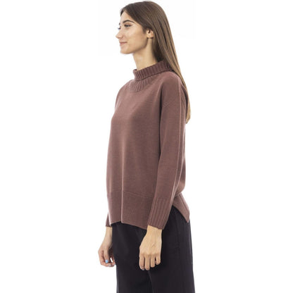 Alpha Studio Sweaters AD8400HE_5022CIOCCOLATO,Alpha Studio,Brown,Category-Clothing,Clothing,Gender-Women,Made in Italy,Subcategory-Sweaters,Subcategory-Sweatshirts,Subcategory-Tops,Sweaters,Sweaters - Women - Clothing,true,Women,Women > Clothing,Women > C
