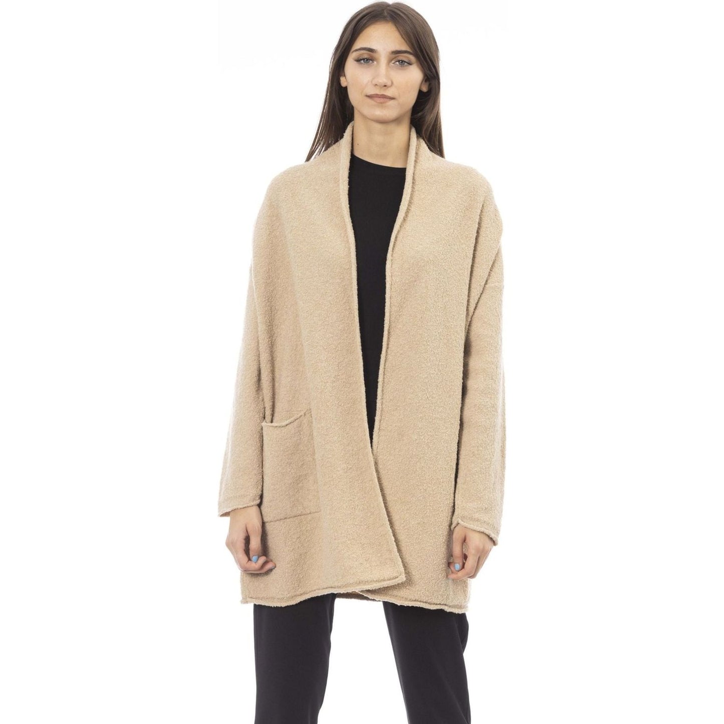 Alpha Studio Sweaters AD8503E_5060SESAMO,Alpha Studio,Brown,Category-Clothing,Clothing,Gender-Women,Made in Italy,Subcategory-Sweaters,Subcategory-Sweatshirts,Subcategory-Tops,Sweaters,Sweaters - Women - Clothing,true,Women,Women > Clothing,Women > Clothi