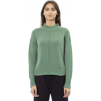 Alpha Studio Sweaters AD8550C_5075ALGA,Alpha Studio,Category-Clothing,Clothing,Gender-Women,Green,Made in Italy,Subcategory-Sweaters,Subcategory-Sweatshirts,Subcategory-Tops,Sweaters,Sweaters - Women - Clothing,true,Women,Women > Clothing,Women > Clothing