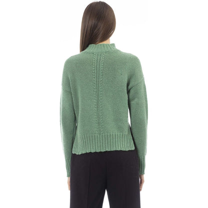 Alpha Studio Sweaters AD8550C_5075ALGA,Alpha Studio,Category-Clothing,Clothing,Gender-Women,Green,Made in Italy,Subcategory-Sweaters,Subcategory-Sweatshirts,Subcategory-Tops,Sweaters,Sweaters - Women - Clothing,true,Women,Women > Clothing,Women > Clothing