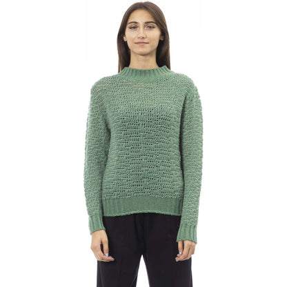Alpha Studio Sweaters AD8560C_5075ALGA,Alpha Studio,Category-Clothing,Clothing,Gender-Women,Green,Made in Italy,Subcategory-Sweaters,Subcategory-Sweatshirts,Subcategory-Tops,Sweaters,Sweaters - Women - Clothing,true,Women,Women > Clothing,Women > Clothing