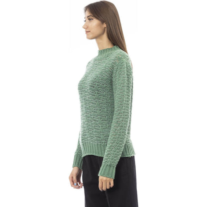 Alpha Studio Sweaters AD8560C_5075ALGA,Alpha Studio,Category-Clothing,Clothing,Gender-Women,Green,Made in Italy,Subcategory-Sweaters,Subcategory-Sweatshirts,Subcategory-Tops,Sweaters,Sweaters - Women - Clothing,true,Women,Women > Clothing,Women > Clothing