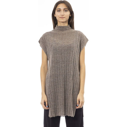 Alpha Studio Sweaters AD8605H_5182GREIGE,Alpha Studio,Brown,Category-Clothing,Clothing,Gender-Women,Made in Italy,Subcategory-Sweaters,Subcategory-Sweatshirts,Subcategory-Tops,Sweaters,Sweaters - Women - Clothing,true,Women,Women > Clothing,Women > Clothi