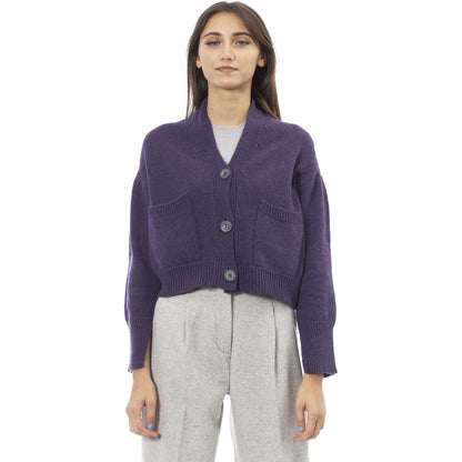Alpha Studio Sweaters AD8631EE_9003VIOLA,Alpha Studio,Category-Clothing,Clothing,Gender-Women,Made in Italy,Subcategory-Sweaters,Subcategory-Sweatshirts,Subcategory-Tops,Sweaters,Sweaters - Women - Clothing,true,Violet,Women,Women > Clothing,Women > Cloth