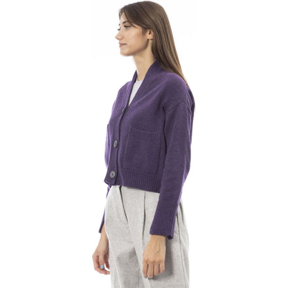 Alpha Studio Sweaters AD8631EE_9003VIOLA,Alpha Studio,Category-Clothing,Clothing,Gender-Women,Made in Italy,Subcategory-Sweaters,Subcategory-Sweatshirts,Subcategory-Tops,Sweaters,Sweaters - Women - Clothing,true,Violet,Women,Women > Clothing,Women > Cloth