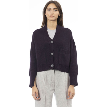 Alpha Studio Sweaters AD8631EE_9005VINACCIA,Alpha Studio,Category-Clothing,Clothing,Gender-Women,Made in Italy,Subcategory-Sweaters,Subcategory-Sweatshirts,Subcategory-Tops,Sweaters,Sweaters - Women - Clothing,true,Violet,Women,Women > Clothing,Women > Cl