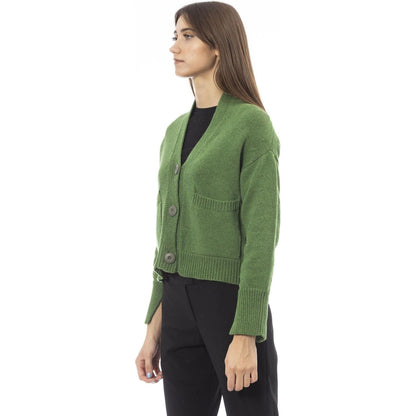 Alpha Studio Sweaters AD8631EE_911,Alpha Studio,Category-Clothing,Clothing,Gender-Women,Green,Made in Italy,Subcategory-Sweaters,Subcategory-Sweatshirts,Subcategory-Tops,Sweaters,Sweaters - Women - Clothing,true,Women,Women > Clothing,Women > Clothing > T