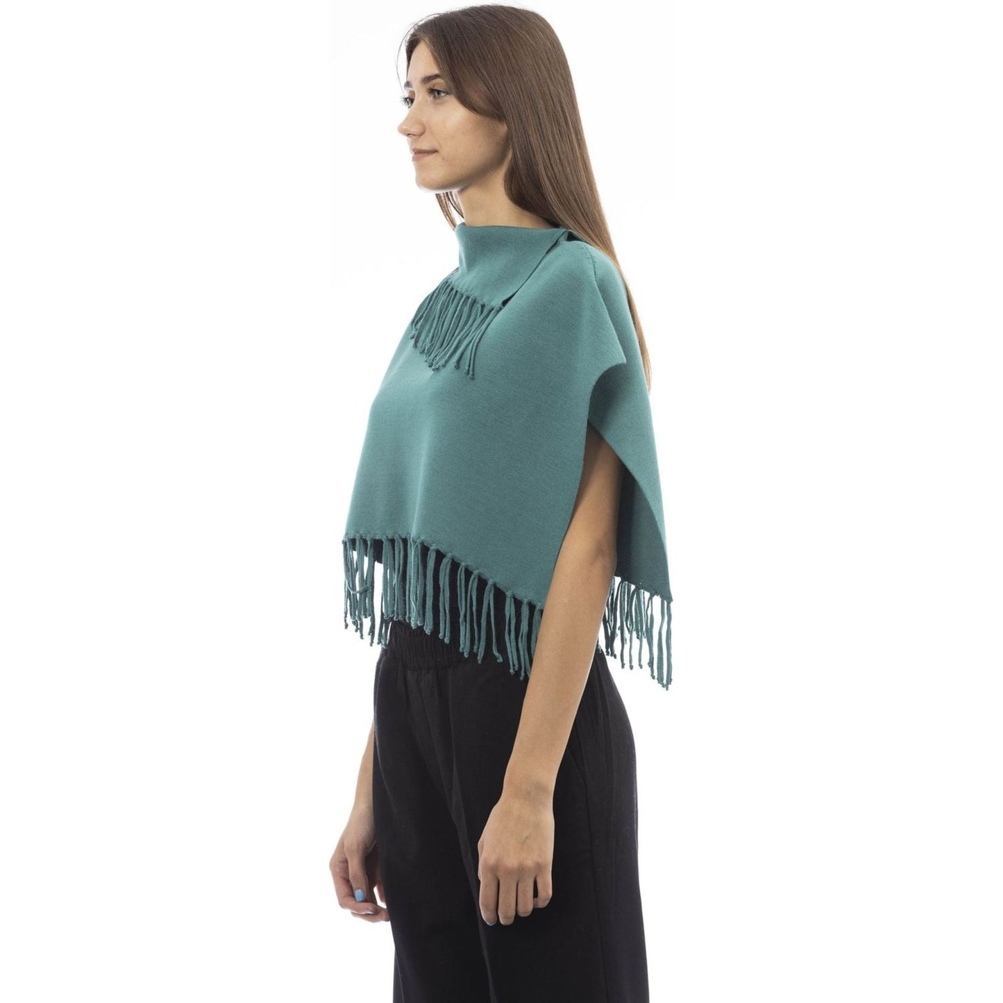 Alpha Studio Sweaters AD8671S_5003ALGA,Alpha Studio,Category-Clothing,Clothing,Gender-Women,Green,Made in Italy,Subcategory-Sweaters,Subcategory-Sweatshirts,Subcategory-Tops,Sweaters,Sweaters - Women - Clothing,true,Women,Women > Clothing,Women > Clothing