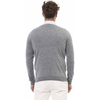 Alpha Studio Sweaters Alpha Studio,AU002A_9003GRIGIO,Category-Clothing,Clothing,Gender-Men,Grey,Made in Italy,Men,Men > Clothing,Subcategory-Sweaters,Sweaters,Sweaters - Men - Clothing,true,women >Bags,women>accessorries