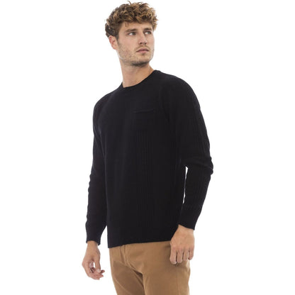 Alpha Studio Sweaters Alpha Studio,AU016C_9000NERO,Black,Category-Clothing,Clothing,Gender-Men,Made in Italy,Men,Men > Clothing,Subcategory-Sweaters,Sweaters,Sweaters - Men - Clothing,true,women >Bags,women>accessorries