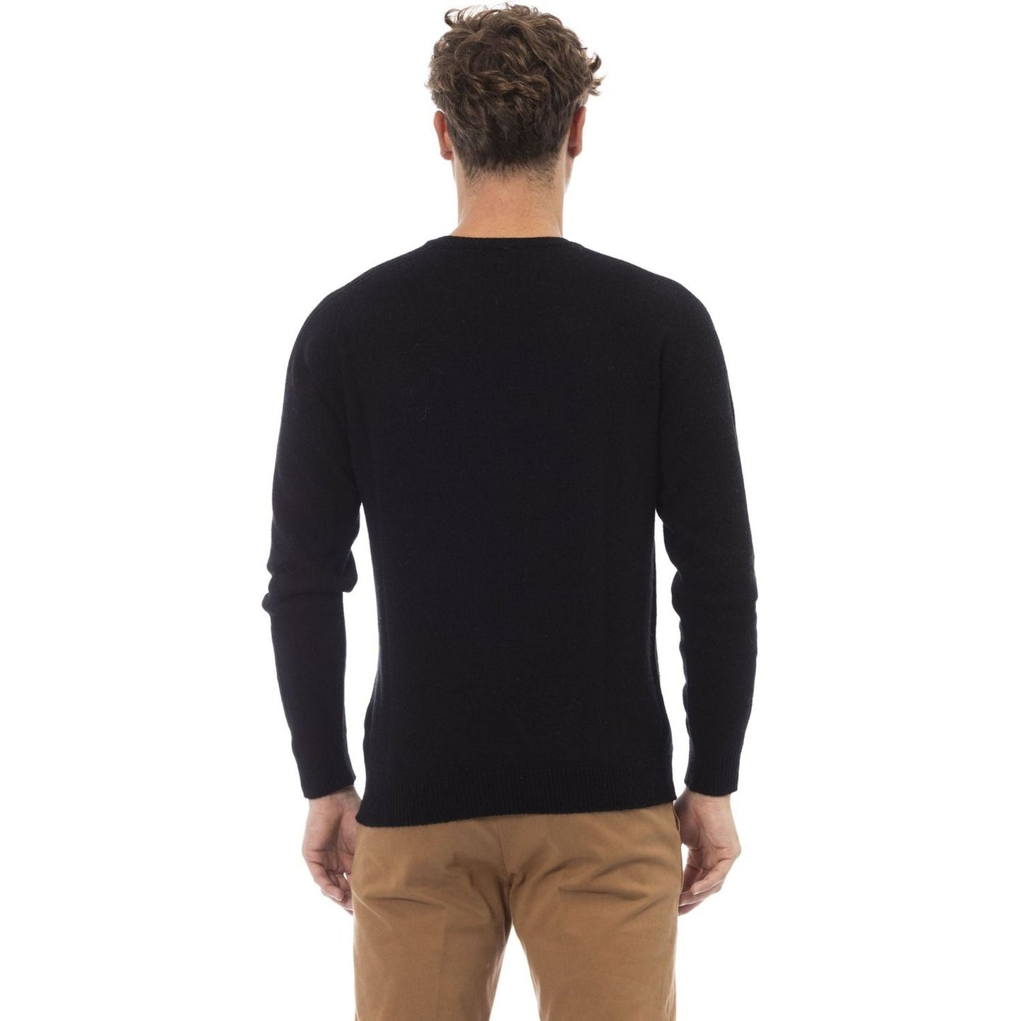 Alpha Studio Sweaters Alpha Studio,AU016C_9000NERO,Black,Category-Clothing,Clothing,Gender-Men,Made in Italy,Men,Men > Clothing,Subcategory-Sweaters,Sweaters,Sweaters - Men - Clothing,true,women >Bags,women>accessorries
