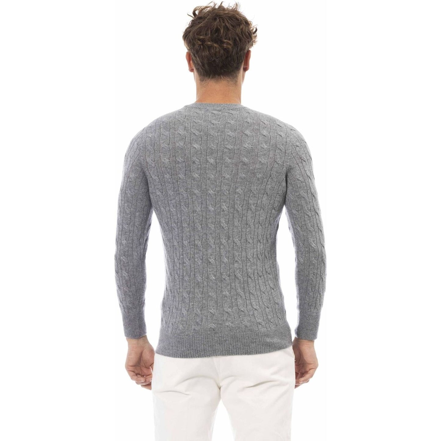 Alpha Studio Sweaters Alpha Studio,AU030C_9001GRIGIO,Category-Clothing,Clothing,Gender-Men,Grey,Made in Italy,Men,Men > Clothing,Subcategory-Sweaters,Sweaters,Sweaters - Men - Clothing,true,women >Bags,women>accessorries