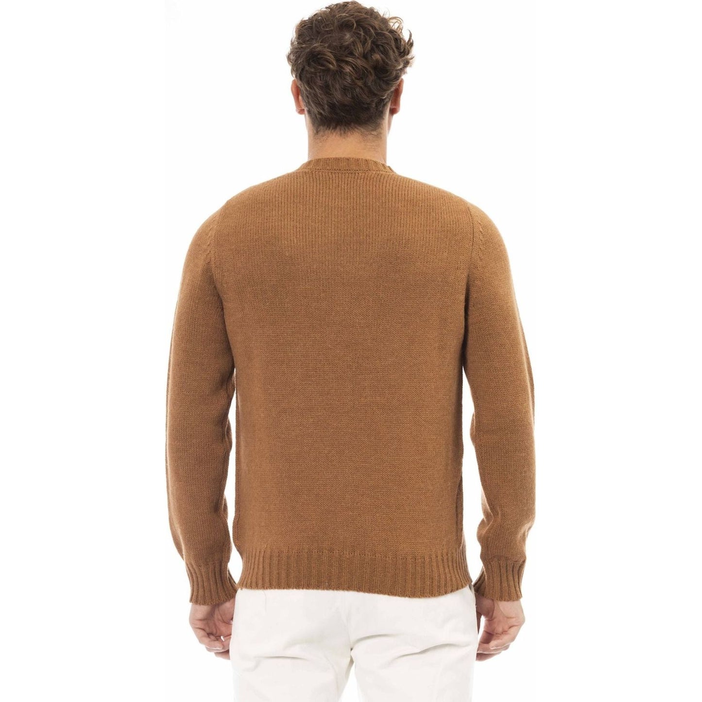 Alpha Studio Sweaters Alpha Studio,AU7611CP_9002CAMMELLO,Brown,Category-Clothing,Clothing,Gender-Men,Made in Italy,Men,Men > Clothing,Men > Clothing > Topwear,Subcategory-Sweaters,Subcategory-Sweatshirts,Subcategory-Tops,Sweaters,Sweaters - Men - Clothing