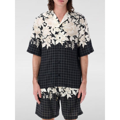 Amiri Black Silk Pattern Shirt 1728,67400106144,Amiri,Black,Clothing,M,Men,New with tags,Pattern - Shirts - Clothing,Shirts - Clothing