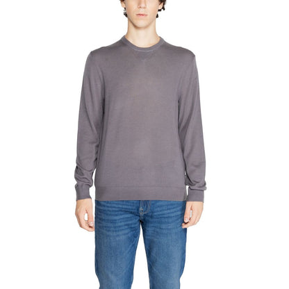 Armani Exchange Gray Wool Sweatshirt 1728,71956299936,Armani Exchange,Clothing,Gray,IT44 | S,Men,New with tags,Sweaters - Clothing,Sweatshirts - Sweaters - Clothing