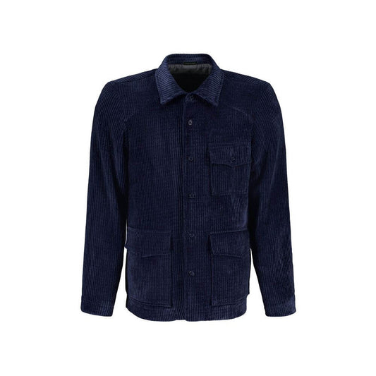 Autore Blue Polyester Full-Length Jacket