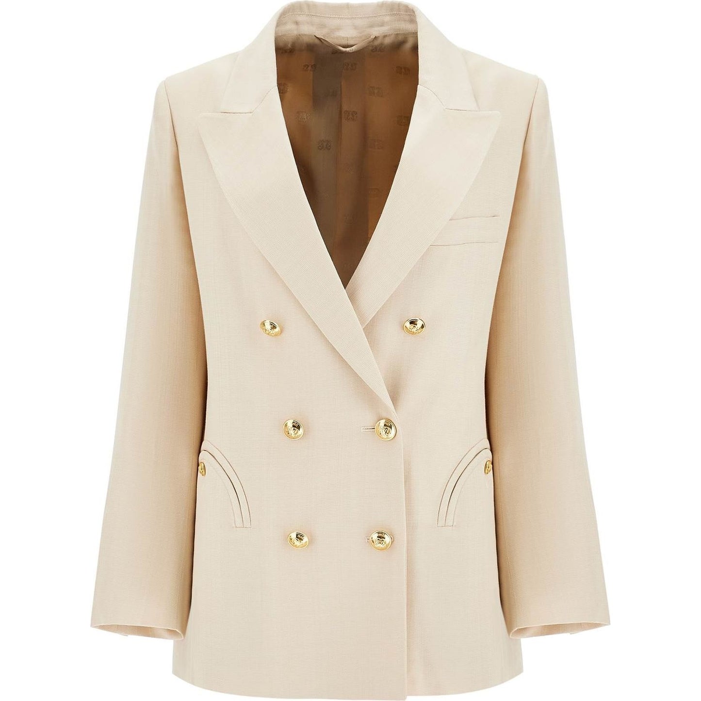 Blaze Milano ivory double-breasted viscose blazer Jackets Blaze Milano