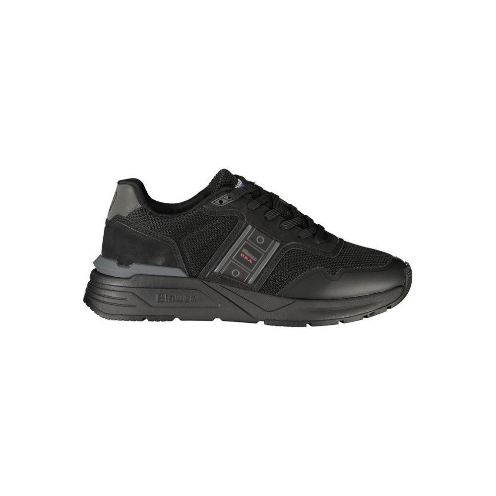 Blauer Nero Polyester Men Sneaker 1728,67403481248,Athletic - Sneakers - Shoes,Black,Blauer,EU40/US7,EU44/US11,Men,New with tags,Shoes,Sneakers - Shoes