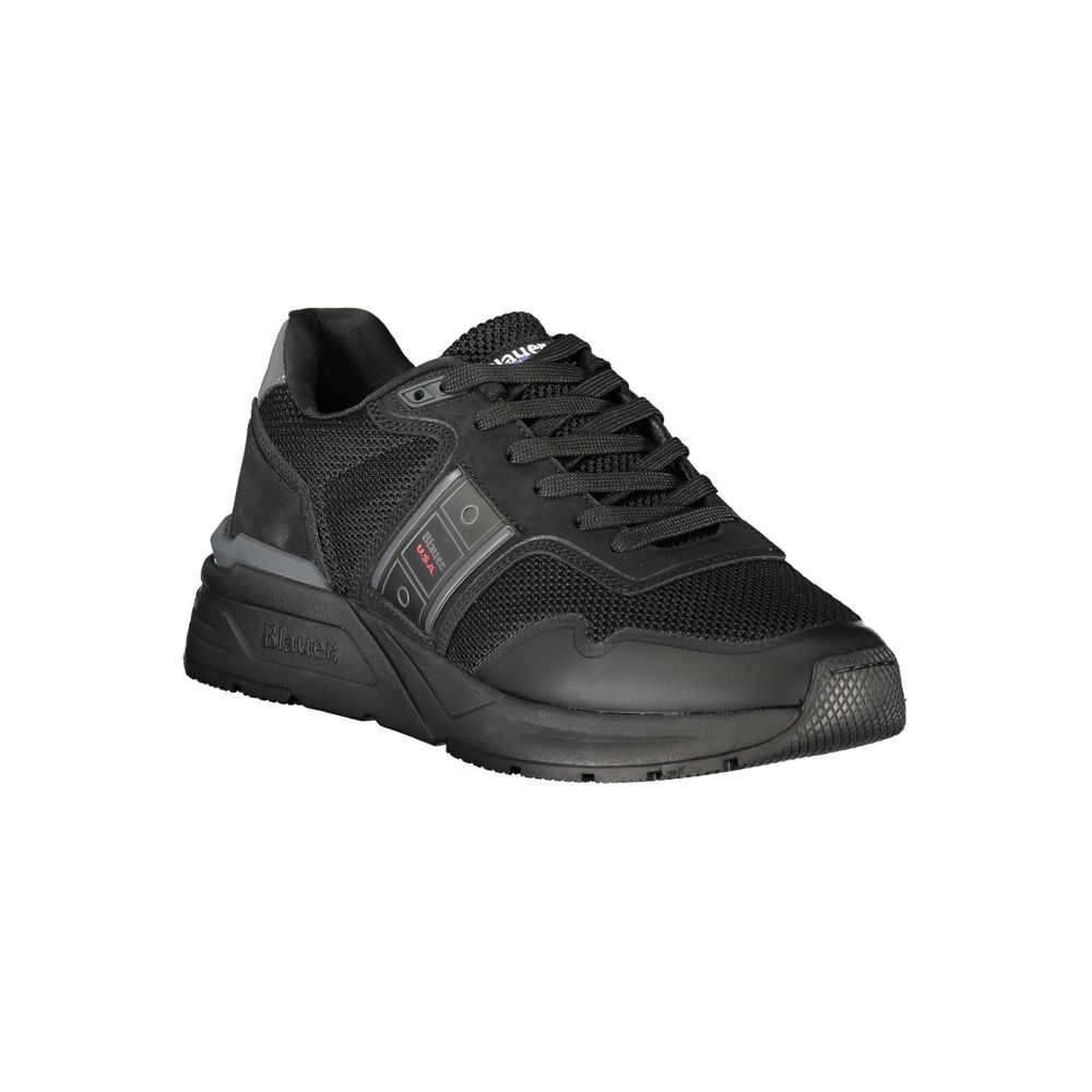 Blauer Nero Polyester Men Sneaker 1728,67403481248,Athletic - Sneakers - Shoes,Black,Blauer,EU40/US7,EU44/US11,Men,New with tags,Shoes,Sneakers - Shoes