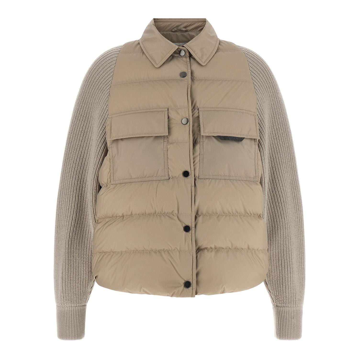 Brunello Cucinelli Beige Polyester Shell Jacket