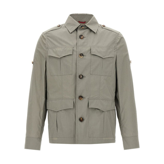 Brunello Cucinelli Bicolor Cotton Shell Jacket