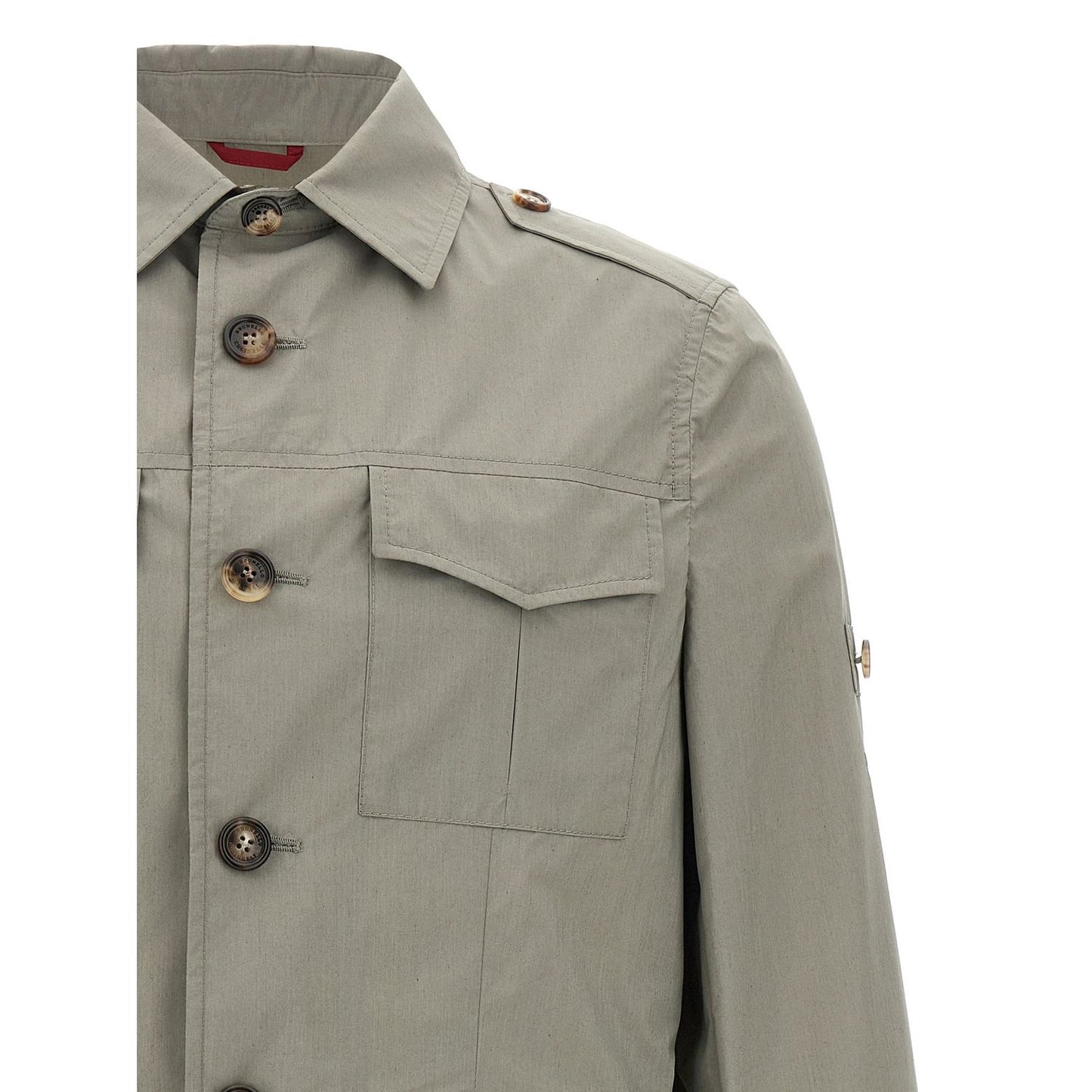 Brunello Cucinelli Bicolor Cotton Shell Jacket