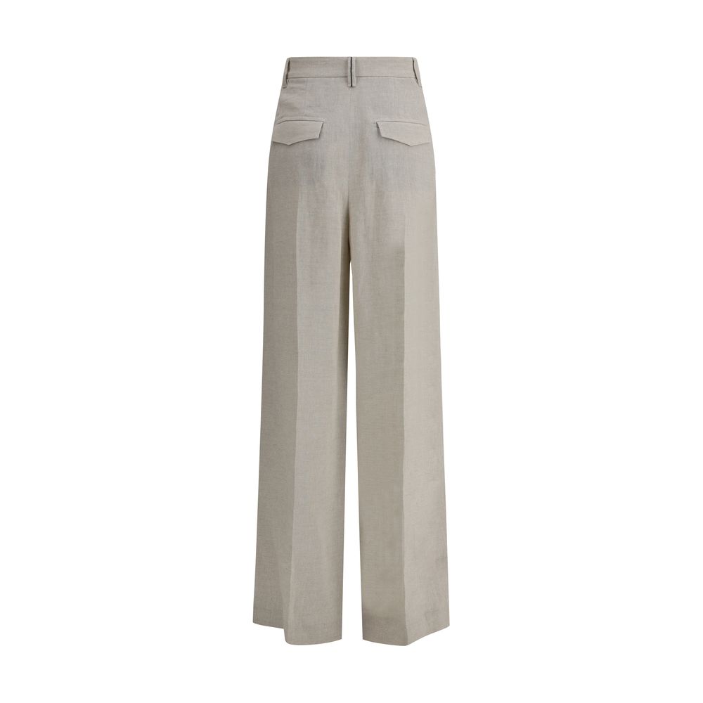 Brunello Cucinelli Linen Pants 1728,67465543840,Beige,Brunello Cucinelli,Casual Pants - Pants - Clothing,Clothing,New with tags,Pants - Clothing,W42,Women