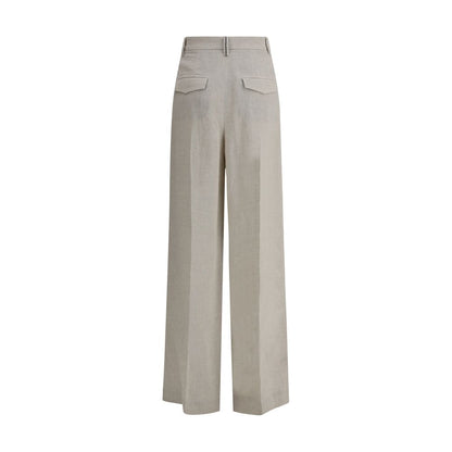 Brunello Cucinelli Linen Pants 1728,67465543840,Beige,Brunello Cucinelli,Casual Pants - Pants - Clothing,Clothing,New with tags,Pants - Clothing,W42,Women