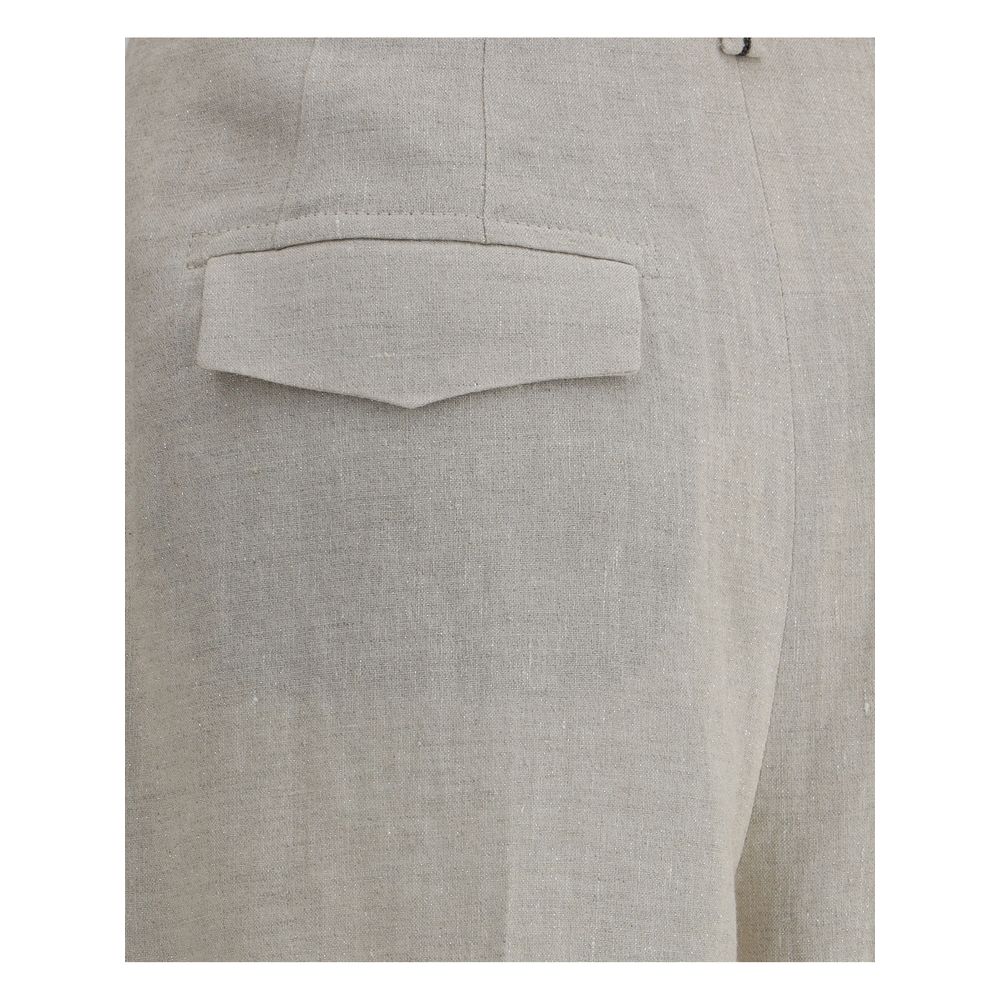 Brunello Cucinelli Linen Pants 1728,67465543840,Beige,Brunello Cucinelli,Casual Pants - Pants - Clothing,Clothing,New with tags,Pants - Clothing,W42,Women