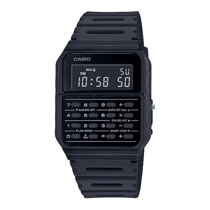 CASIO VINTAGE Mod. CALCULATOR EDGY COLLECTION - FULL BLACK WATCHES