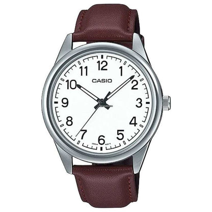 CASIO COLLECTION Mod. CASUAL. LEATHER - WHITE Category - Watches,Gent Ready stocked Watches,Men,READY STOCKED WATCHES,Wristwatch