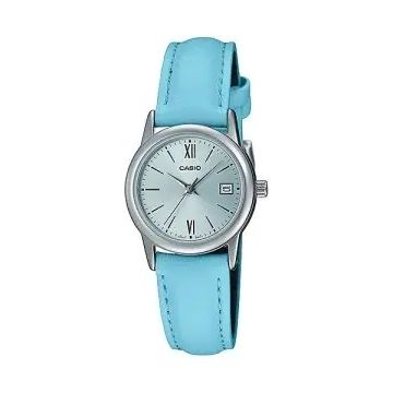 CASIO COLLECTION Mod. LADY DATE SILVER. LEATHER - LIGHT BLUE Lady,Lady Ready Stocked Watches,READY STOCKED WATCHES,Watches,Watches - Accessories,Women,Wristwatch