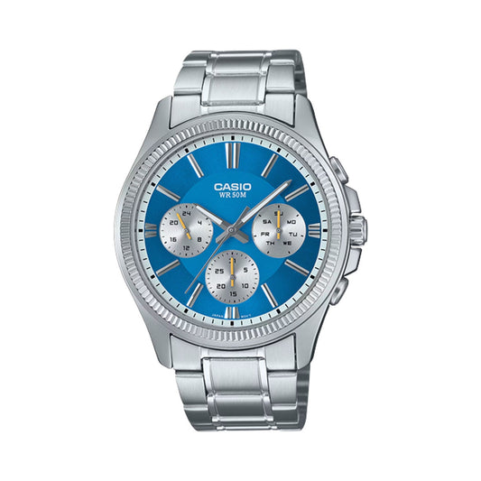 CASIO Mod. DAY DATE MULTIFUNCTION - LIGHT BLUE WATCHES