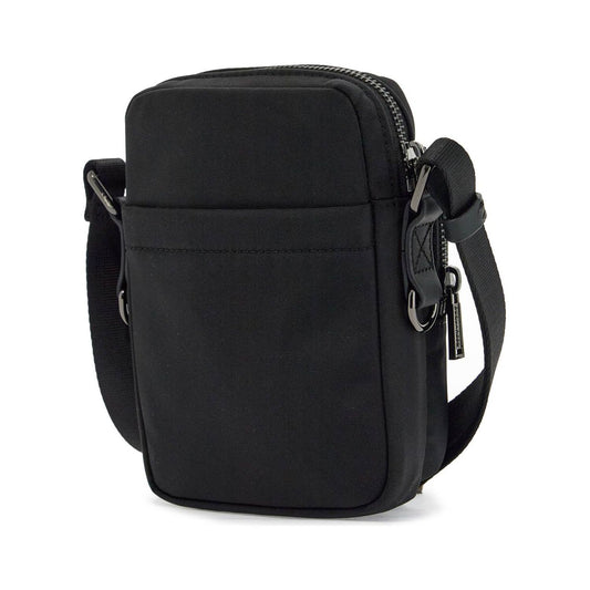 Dsquared2 black minimalist crossbody bag in polyamide Handbag Dsquared2 Dark Slate Gray