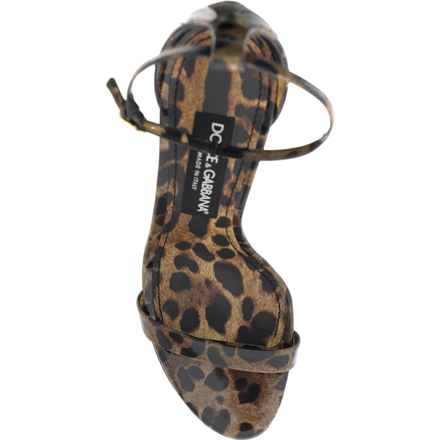 Dolce & Gabbana leopard print glossy leather sandals Sandals Dolce & Gabbana