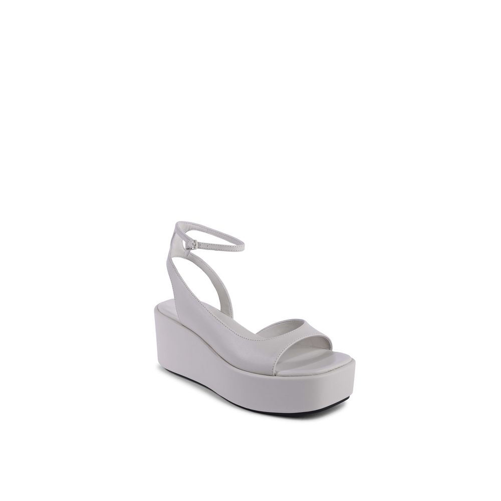 Calvin Klein Beige Leather Platform Sandals 1728,37,67400106144,Beige,Calvin Klein,New with tags,Platforms - Sandals - Shoes,Sandals - Shoes,Shoes,Women