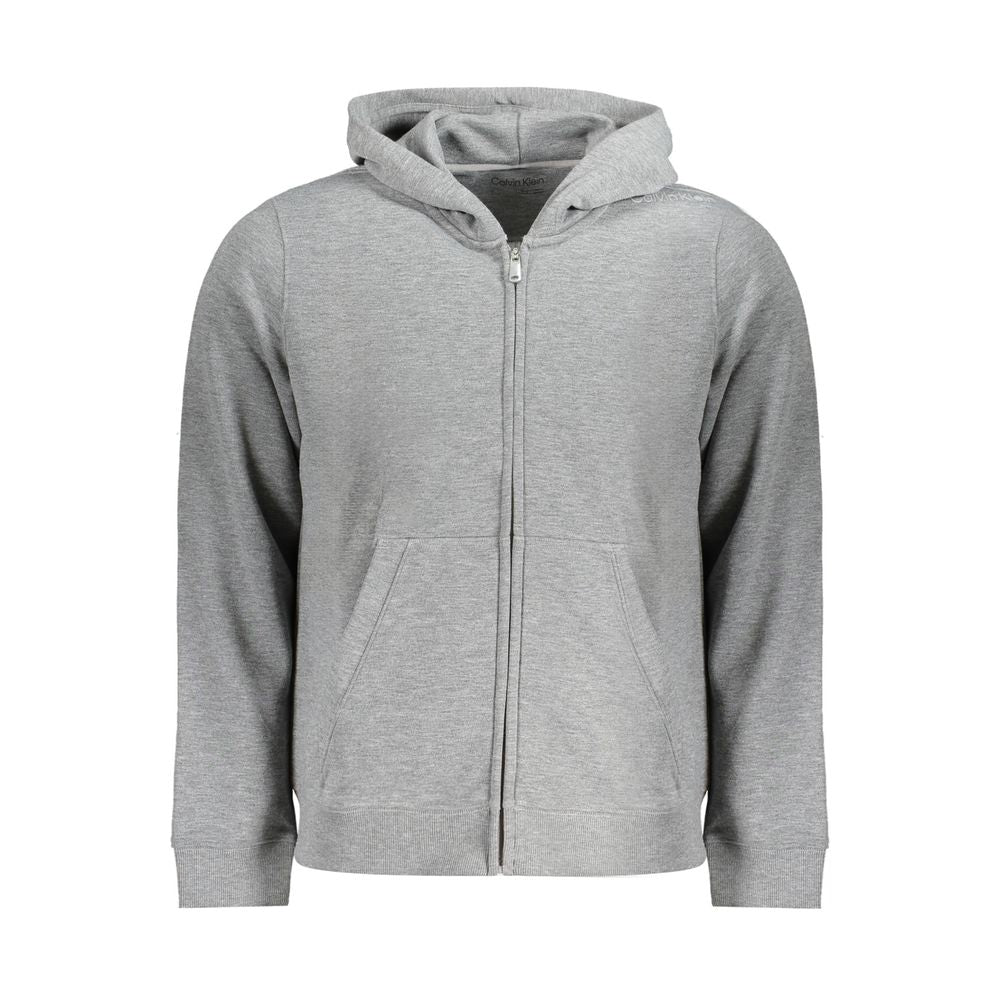 Calvin Klein Grigio Polyester Men Hoodie